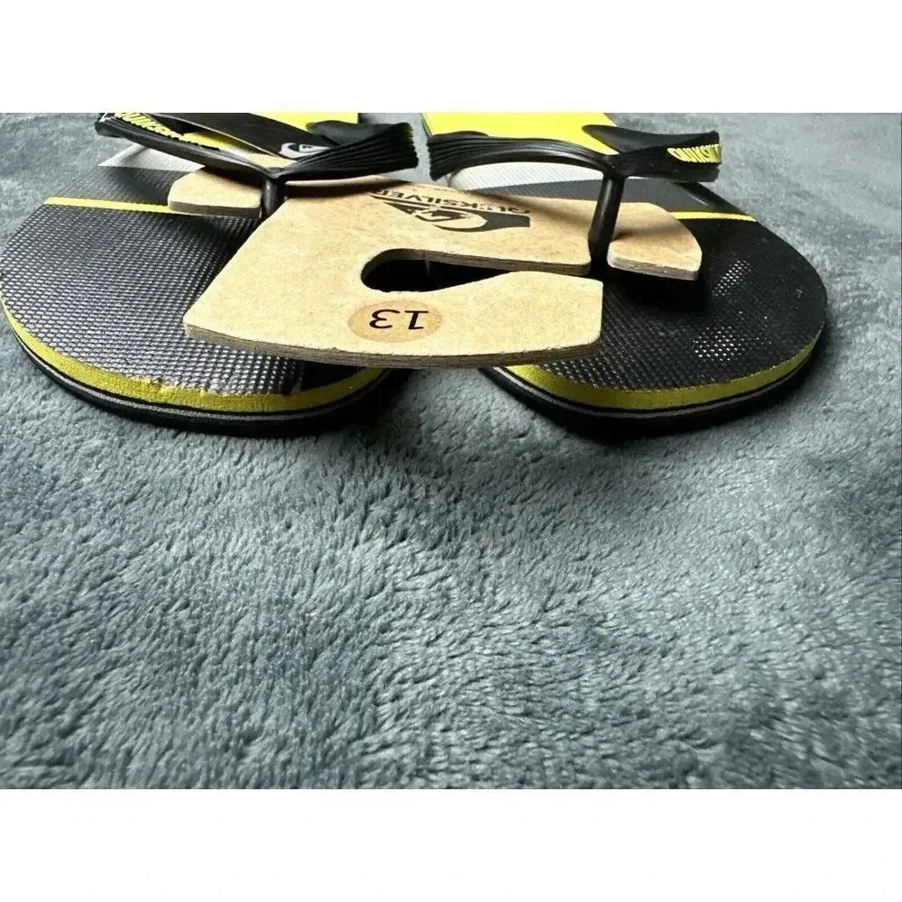 Quiksilver Men’s Molokai Sunset Flip Flop Black Sandals Size 13